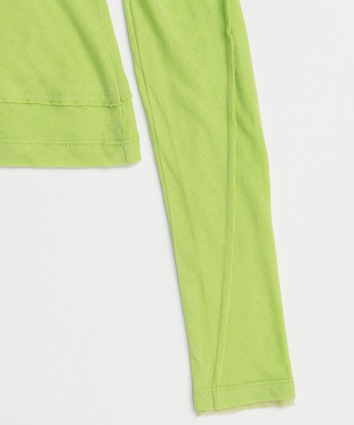 MAISON SPECIAL(メゾンスペシャル)の「Henley Neck Top/ヘンリーネックシアートップ(Tシャツ/カットソー・レディース・グリーン/ホワイト/ブルー/ブラック・FREE)」の19枚目の写真