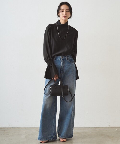 LOUNGEDRESS(ラウンジドレス)の「《オフィスカジュアル》シアーハイネックブラウス(シャツ/ブラウス・レディース・オフホワイト/ブラック・FREE)」の17枚目の写真