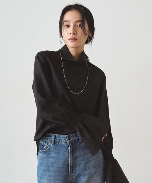 LOUNGEDRESS(ラウンジドレス)の「《オフィスカジュアル》シアーハイネックブラウス(シャツ/ブラウス・レディース・オフホワイト/ブラック・FREE)」の20枚目の写真