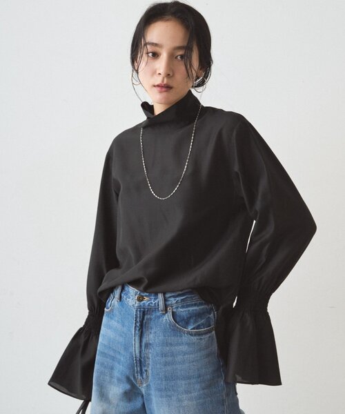 LOUNGEDRESS(ラウンジドレス)の「《オフィスカジュアル》シアーハイネックブラウス(シャツ/ブラウス・レディース・オフホワイト/ブラック・FREE)」の21枚目の写真