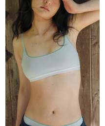 SOOPUI（スープイ）の「Square ribbed tencel bra in mint（ブラジャー）」