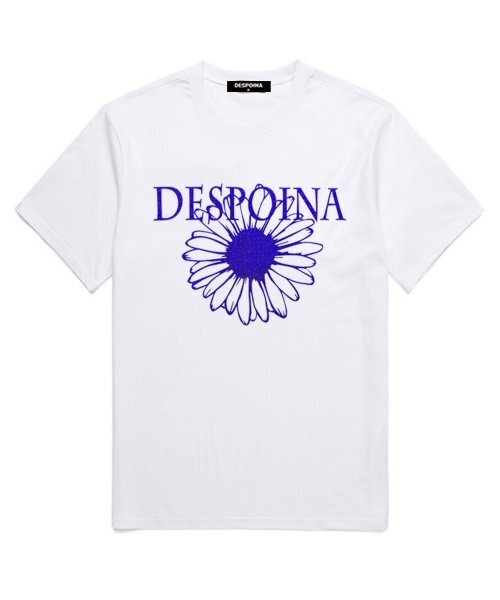 OUSE(オウズ)の「グリッターフラワー半袖Tシャツ (DPTS002) ホワイト/パープル(Tシャツ/カットソー・レディース・その他・XX-LARGE/SMALL/LARGE/MEDIUM/X-LARGE)」の1枚目の写真