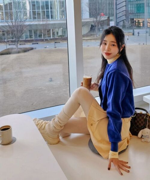 NEUFETBLEU(ヌフエブル)の「NEB roundneck cardigan (blue)(カーディガン/ボレロ・レディース・その他・SMALL)」の10枚目の写真