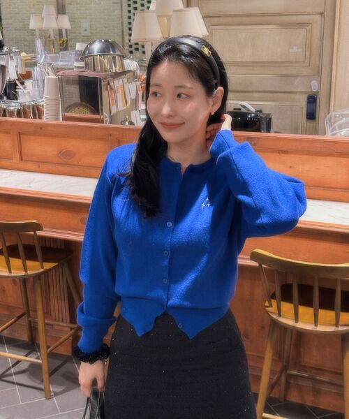 NEUFETBLEU(ヌフエブル)の「NEB roundneck cardigan (blue)(カーディガン/ボレロ・レディース・その他・SMALL)」の11枚目の写真