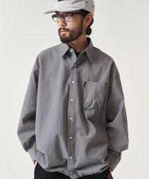 GOSTREET（ゴーストリート）の「Overfit Check Shirt Anorak Navy（シャツ/ブラウス）」