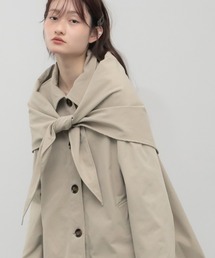 HEILIS（ヘイリス）の「スカーフ付きステンカラーコート（ステンカラーコート）」