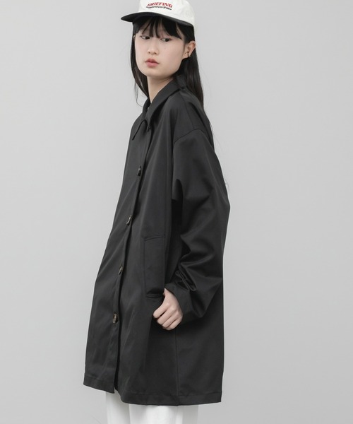 HEILIS(ヘイリス)の「スカーフ付きステンカラーコート(ステンカラーコート・レディース・ベージュ/ブラック・FREE)」の14枚目の写真