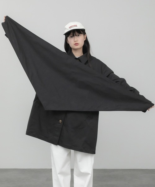 HEILIS(ヘイリス)の「スカーフ付きステンカラーコート(ステンカラーコート・レディース・ベージュ/ブラック・FREE)」の21枚目の写真