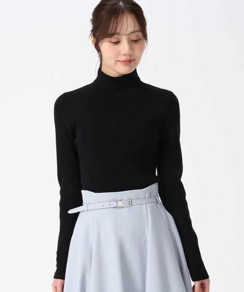 31 Sons de mode（トランテアン　ソン　ドゥ　モード）の「2025秋冬新作 タートルネック（ニット/セーター・レディース・オフホワイト/ブラック/ライトグレー・ﾌﾘ-）」の4枚目の写真