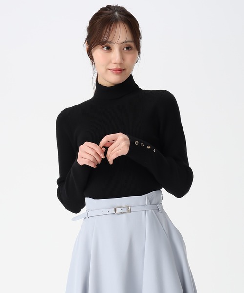 31 Sons de mode（トランテアン　ソン　ドゥ　モード）の「2025秋冬新作 タートルネック（ニット/セーター・レディース・オフホワイト/ブラック/ライトグレー・ﾌﾘ-）」の5枚目の写真