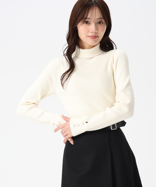 31 Sons de mode（トランテアン　ソン　ドゥ　モード）の「2025秋冬新作 タートルネック（ニット/セーター・レディース・オフホワイト/ブラック/ライトグレー・ﾌﾘ-）」の8枚目の写真