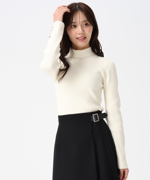 31 Sons de mode（トランテアン　ソン　ドゥ　モード）の「2025秋冬新作 タートルネック（ニット/セーター・レディース・オフホワイト/ブラック/ライトグレー・ﾌﾘ-）」の10枚目の写真