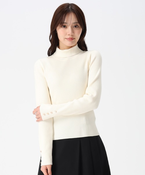 31 Sons de mode（トランテアン　ソン　ドゥ　モード）の「2025秋冬新作 タートルネック（ニット/セーター・レディース・オフホワイト/ブラック/ライトグレー・ﾌﾘ-）」の14枚目の写真