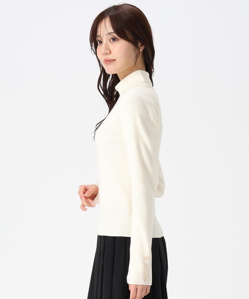 31 Sons de mode（トランテアン　ソン　ドゥ　モード）の「2025秋冬新作 タートルネック（ニット/セーター・レディース・オフホワイト/ブラック/ライトグレー・ﾌﾘ-）」の16枚目の写真