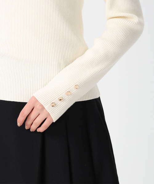 31 Sons de mode（トランテアン　ソン　ドゥ　モード）の「2025秋冬新作 タートルネック（ニット/セーター・レディース・オフホワイト/ブラック/ライトグレー・ﾌﾘ-）」の19枚目の写真