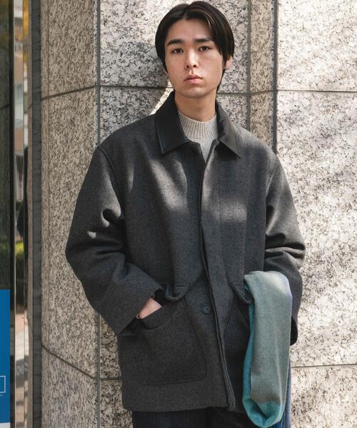 URBAN RESEARCH DOORS（アーバンリサーチドアーズ）の「ウールブレンドカバーオール（カバーオール・メンズ・ブラック/ブラウン/チェック・MEDIUM/LARGE）」の10枚目の写真