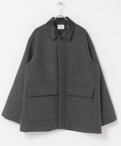 URBAN RESEARCH DOORS（アーバンリサーチドアーズ）の「ウールブレンドカバーオール（カバーオール・メンズ・ブラック/ブラウン/チェック・MEDIUM/LARGE）」の12枚目の写真