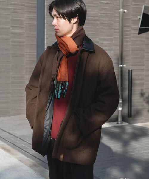 URBAN RESEARCH DOORS（アーバンリサーチドアーズ）の「ウールブレンドカバーオール（カバーオール・メンズ・ブラック/ブラウン/チェック・MEDIUM/LARGE）」の14枚目の写真