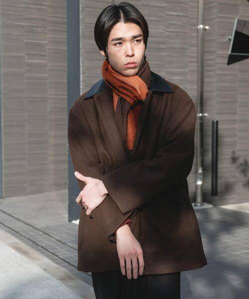 URBAN RESEARCH DOORS（アーバンリサーチドアーズ）の「ウールブレンドカバーオール（カバーオール・メンズ・ブラック/ブラウン/チェック・MEDIUM/LARGE）」の16枚目の写真