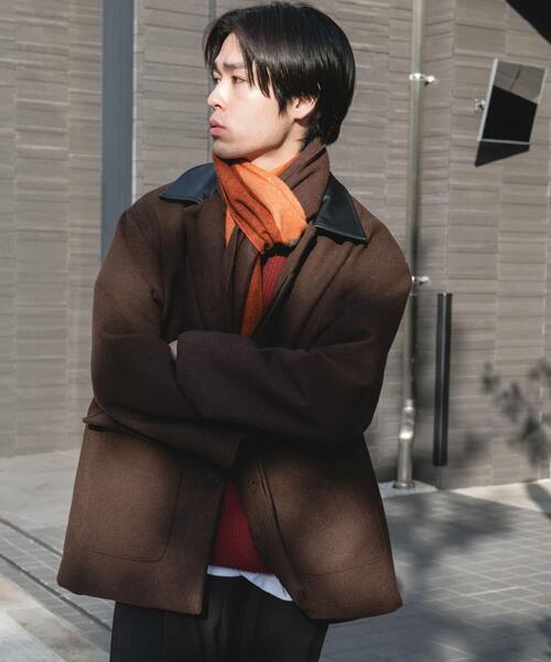 URBAN RESEARCH DOORS（アーバンリサーチドアーズ）の「ウールブレンドカバーオール（カバーオール・メンズ・ブラック/ブラウン/チェック・MEDIUM/LARGE）」の17枚目の写真