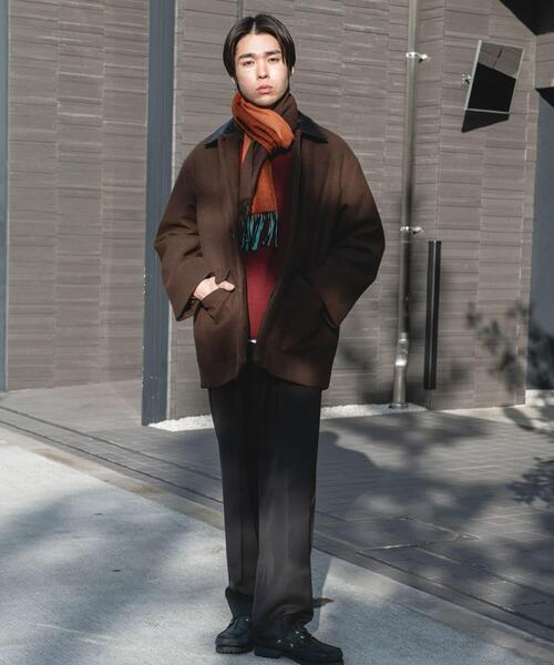 URBAN RESEARCH DOORS（アーバンリサーチドアーズ）の「ウールブレンドカバーオール（カバーオール・メンズ・ブラック/ブラウン/チェック・MEDIUM/LARGE）」の18枚目の写真