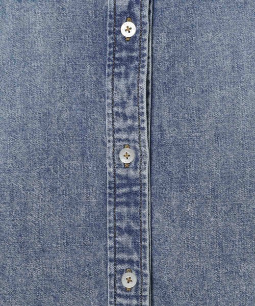 BAYFLOW（ベイフロー）の「[アウター感覚で羽織れる]デニムワークシャツ（シャツ/ブラウス・レディース・ライトブルー/インディゴブルー・FREE）」の18枚目の写真