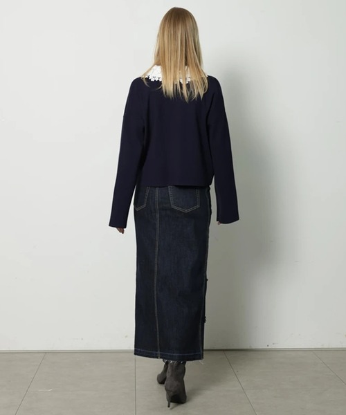 CADUNE（カデュネ）の「ビジュー付きタイトスカート（スカート・レディース・ブルー/ネイビー・36/38/34）」の17枚目の写真