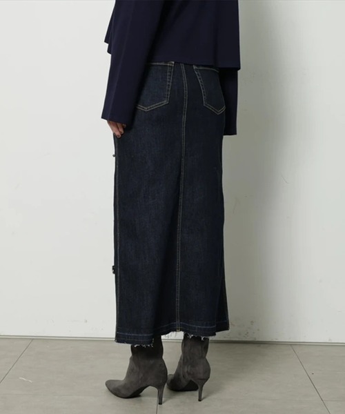 CADUNE（カデュネ）の「ビジュー付きタイトスカート（スカート・レディース・ブルー/ネイビー・36/38/34）」の6枚目の写真