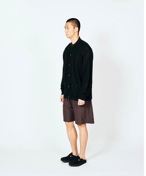 PENNEYS(ぺニーズ)の「PENNEY'S ぺニーズ / ROPE EMB POLO CARDIGAN ぺニーズ アクリルカーディガン(カーディガン/ボレロ・メンズ・ブラック×ホワイト/ブラック/ホワイト・MEDIUM/LARGE)」の4枚目の写真