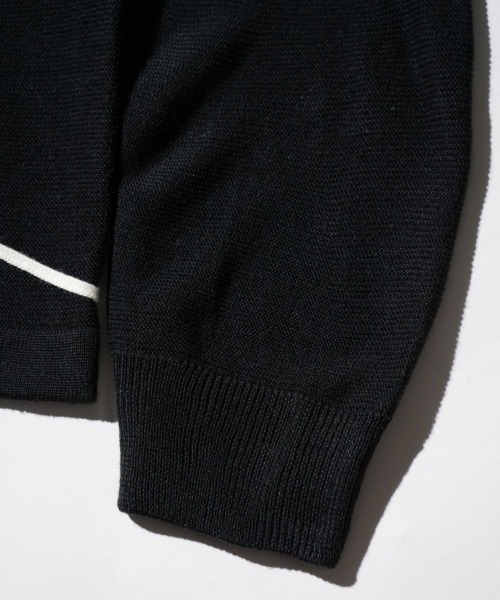 PENNEYS(ぺニーズ)の「PENNEY'S ぺニーズ / ROPE EMB POLO CARDIGAN ぺニーズ アクリルカーディガン(カーディガン/ボレロ・メンズ・ブラック×ホワイト/ブラック/ホワイト・MEDIUM/LARGE)」の11枚目の写真