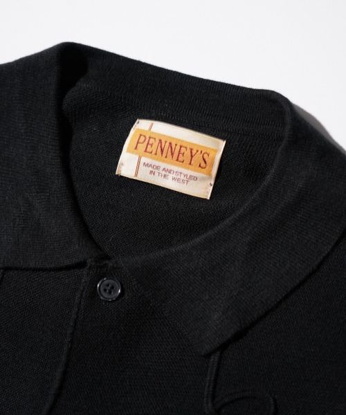 PENNEYS(ぺニーズ)の「PENNEY'S ぺニーズ / ROPE EMB POLO CARDIGAN ぺニーズ アクリルカーディガン(カーディガン/ボレロ・メンズ・ブラック×ホワイト/ブラック/ホワイト・MEDIUM/LARGE)」の15枚目の写真