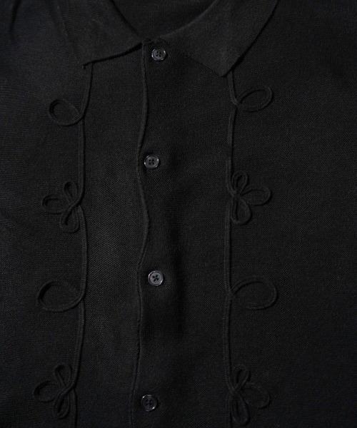PENNEYS(ぺニーズ)の「PENNEY'S ぺニーズ / ROPE EMB POLO CARDIGAN ぺニーズ アクリルカーディガン(カーディガン/ボレロ・メンズ・ブラック×ホワイト/ブラック/ホワイト・MEDIUM/LARGE)」の16枚目の写真