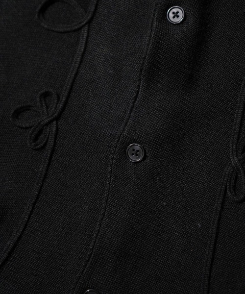 PENNEYS(ぺニーズ)の「PENNEY'S ぺニーズ / ROPE EMB POLO CARDIGAN ぺニーズ アクリルカーディガン(カーディガン/ボレロ・メンズ・ブラック×ホワイト/ブラック/ホワイト・MEDIUM/LARGE)」の17枚目の写真