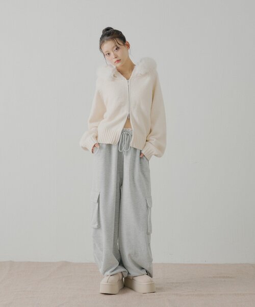 Chico（チコ）の「ワイドカーゴパンツ（その他パンツ・レディース・ピンク/グレー系その他3/ブルー・FREE）」の16枚目の写真