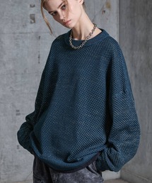 【SERACE】Loose glitter mesh sheer knit / ルーズラメメッシュシアーニット