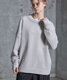 【SERACE】Loose glitter mesh sheer knit / ルーズラメメッシュシアーニット