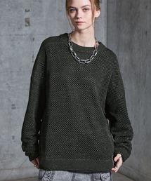 【SERACE】Loose glitter mesh sheer knit / ルーズラメメッシュシアーニット