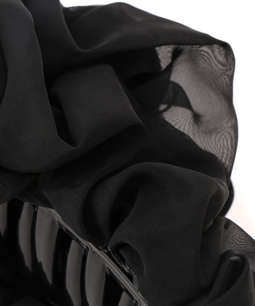 VIS（ビス）の「シフォンバンスヘアクリップ（バレッタ/ヘアクリップ・レディース・ブラック/キナリ/ピンク系その他2・FREE）」の9枚目の写真