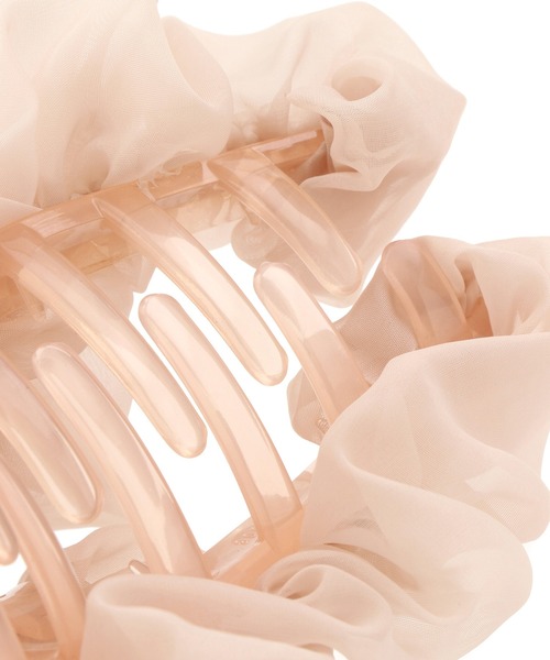 VIS（ビス）の「シフォンバンスヘアクリップ（バレッタ/ヘアクリップ・レディース・ブラック/キナリ/ピンク系その他2・FREE）」の5枚目の写真