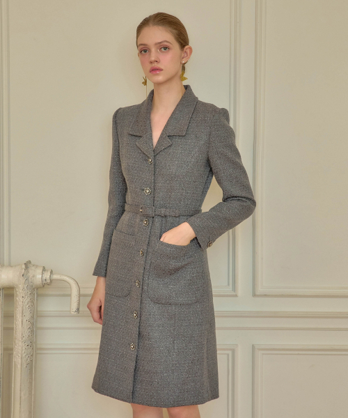 JULIY&CALLA(ジュリー&カラー)の「24 FW カラー100 エトワール クイーン ツイードワンピース グレー(ワンピース・レディース・その他・SMALL)」の6枚目の写真