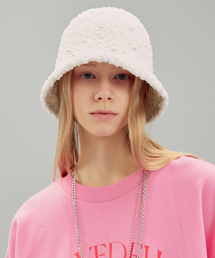 DEWE HEART DEWE（デューイーハートデューイー）の「パールバケットハット_ホワイト（ハット）」