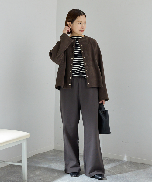 IENA（イエナ）の「ハイゲージスウェットパンツ（スウェットパンツ・レディース・アイボリー/ブラック系その他・38/36）」の4枚目の写真