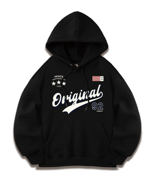 LIKE THE MOST(ライクザモースト)の「ワンオリジナル92オーバーサイズフードパーカー_ブラック(パーカー・レディース・その他・S/M/L/XL)」の2枚目の写真