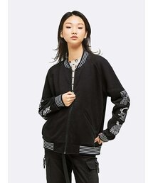 TEENY TIGER（ティーニータイガー）の「Longevity Embroidery bomber Jacket(Black)（ブルゾン）」