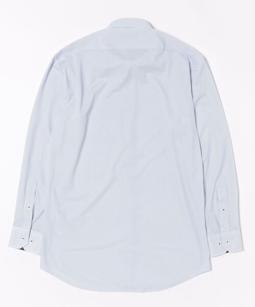 TAKA-Q（タカキュー）の「ワイシャツ メンズ ストレッチ 吸水速乾 ノンアイロン ワイドカラー 長袖 ビジネス ドレス NEWスタンダードフィット（ビジネスシャツ・メンズ・ブルー・首回り39cm-裄丈80cm/首回り41cm-裄丈82cm/首回り43cm-裄丈82cm/首回り43cm-裄丈86cm/首回り45cm-裄丈86cm/首回り37cm-裄丈80cm/首回り39cm-裄丈84cm/首回り41cm-裄丈86cm）」の3枚目の写真
