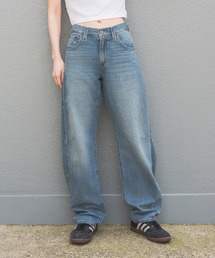 LEVI'S/リーバイス] RIBCAGE ワイドシルエット ハイライズストレート
