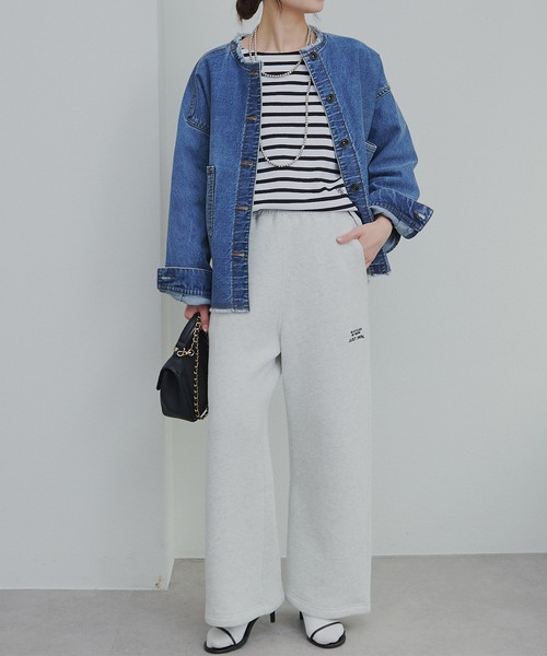 PUAL CE CIN(ピュアルセシン)の「セルビッチデニムノーカラージャケット(デニムジャケット・レディース・ブルー/インディゴブルー・FREE)」の15枚目の写真