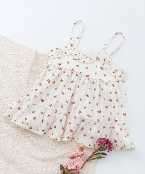 apres les cours（アプレレクール）の「花柄キャミビスチェ_ジュニア対応（ベスト・キッズ・その他3・120/110/100/90/140/130）」の6枚目の写真