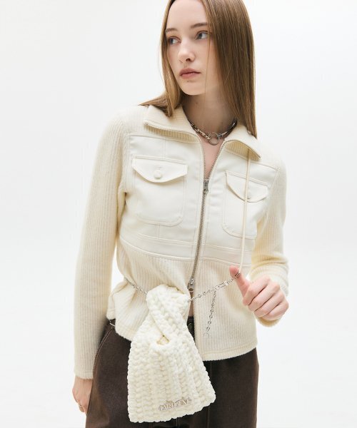 LARTIGENT(ラーティゼン)の「LX CHAIN FLUFFY BAG(WHITE)(メッセンジャーバッグ・レディース・その他・FREE)」の1枚目の写真