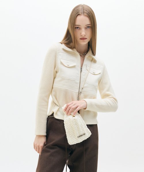 LARTIGENT(ラーティゼン)の「LX CHAIN FLUFFY BAG(WHITE)(メッセンジャーバッグ・レディース・その他・FREE)」の2枚目の写真
